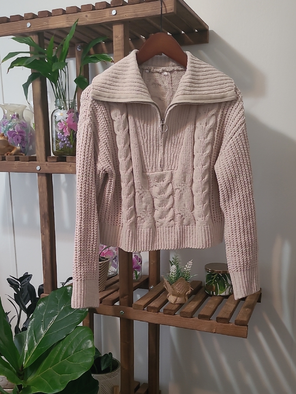 Super Soft Chenille Half Zip Sweater